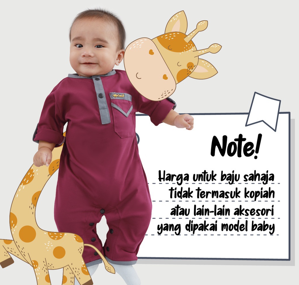 BAJU MELAYU FAHMI SIZE NEWBORN HINGGA 12 BULAN
