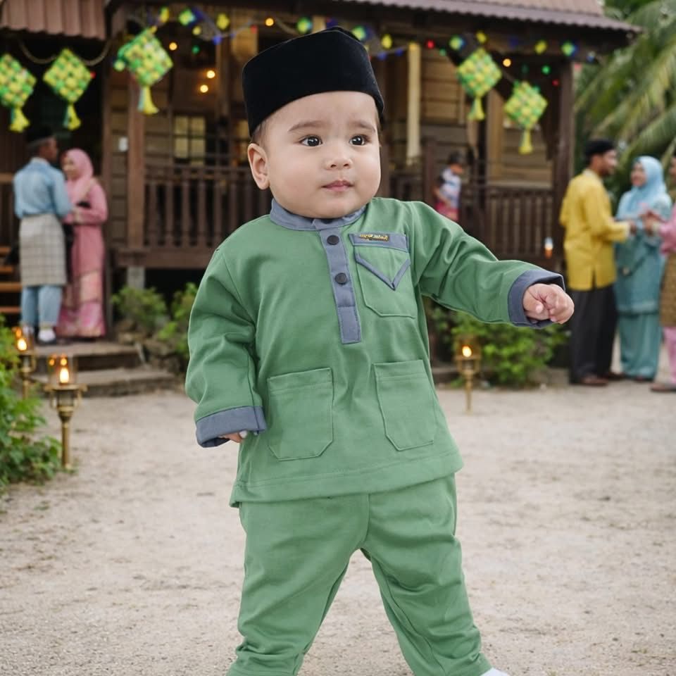 BAJU MELAYU FAHMI SIZE NEWBORN HINGGA 12 BULAN